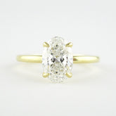 1.33 CT Oval Solitaire Style Moissanite Engagement Ring 1